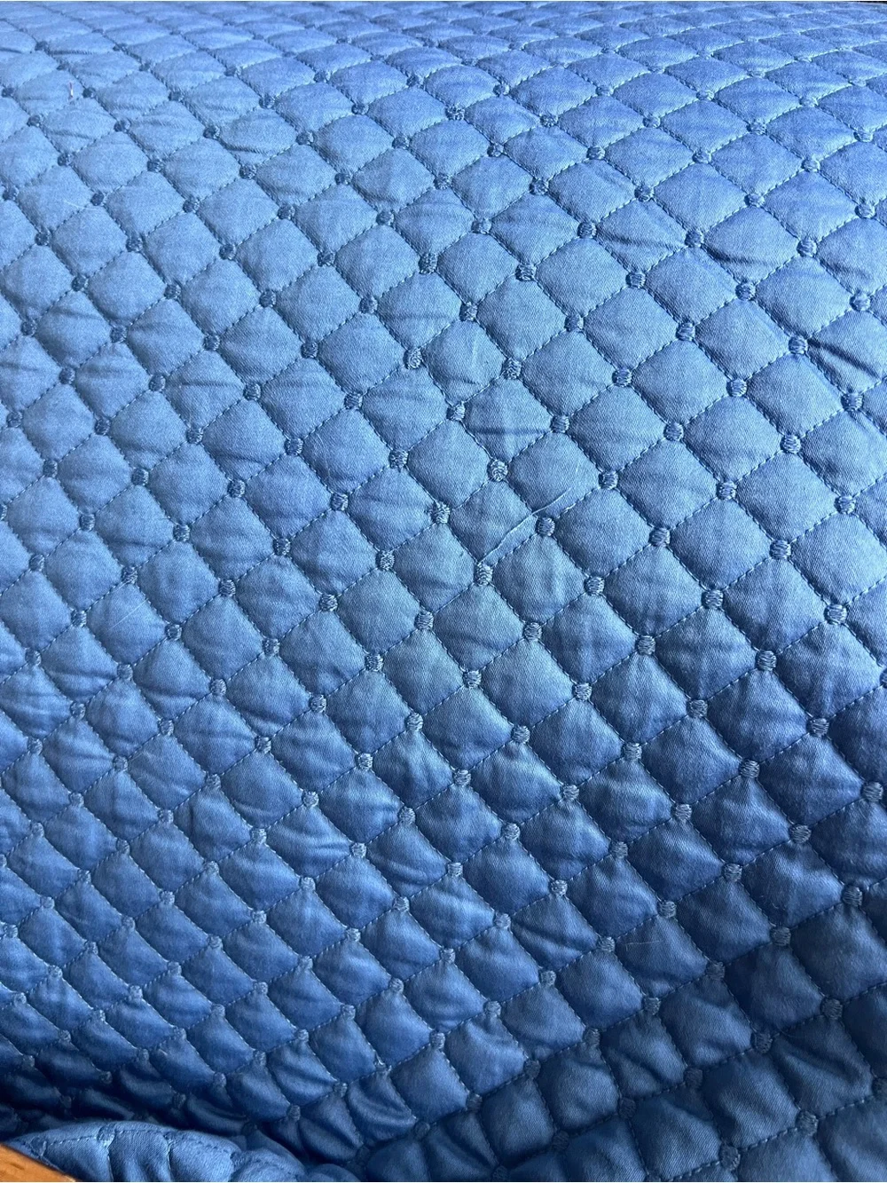 Charter Club Quilted Coverlet in Medium Blue quilt King size - Picture 4 of 8